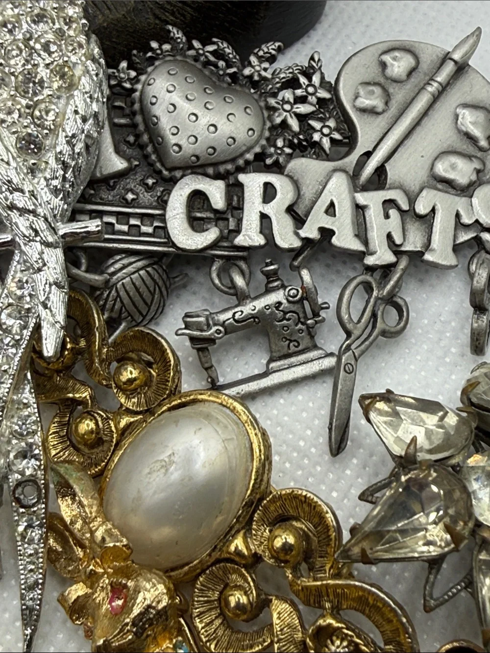 Vintage lux brooch pin rehab wear art harvest rare pieces high potential